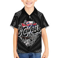Hawaii November 28th Family Matching Off The Shoulder Long Sleeve Dress and Hawaiian Shirt Kanaka Maoli Tribal Pattern - Polynesian Pride