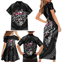 Hawaii November 28th Family Matching Short Sleeve Bodycon Dress and Hawaiian Shirt Kanaka Maoli Tribal Pattern - Polynesian Pride
