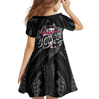 Hawaii November 28th Kid Short Sleeve Dress Kanaka Maoli Tribal Pattern LT05 - Polynesian Pride