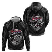 Hawaii November 28th Zip Hoodie Kanaka Maoli Tribal Pattern - Polynesian Pride