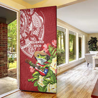Puerto Rico Coqui Frog Door Cover Tropical Flowers Polynesian Style LT05 - Polynesian Pride