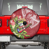 Puerto Rico Coqui Frog Spare Tire Cover Tropical Flowers Polynesian Style LT05 - Polynesian Pride