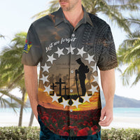 Cook Islands ANZAC Day Hawaiian Shirt Lest We Forget LT05 - Polynesian Pride