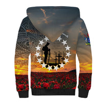 Cook Islands ANZAC Day Sherpa Hoodie Lest We Forget LT05 - Polynesian Pride