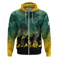 Norfolk Island ANZAC Day Hoodie Lest We Forget LT05 Zip Hoodie Dark Cyan - Polynesian Pride