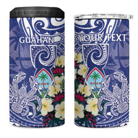 Personalised Hafa Adai Guam 4 in 1 Can Cooler Tumbler Latte Stone With Coconut Crab
