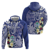 Personalised Hafa Adai Guam Hoodie Latte Stone With Coconut Crab
