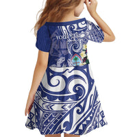 Personalised Hafa Adai Guam Kid Short Sleeve Dress Latte Stone With Coconut Crab LT05 - Polynesian Pride