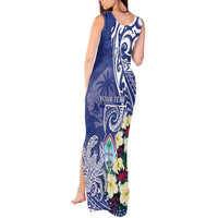 Personalised Hafa Adai Guam Tank Maxi Dress Latte Stone With Coconut Crab