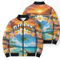 Guam Bomber Puffer Jacket Eternal Summer Sunset Beach