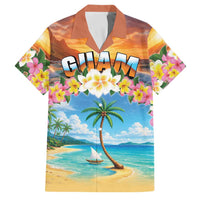 Guam Family Matching Mermaid Dress and Hawaiian Shirt Eternal Summer Sunset Beach