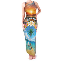 Guam Family Matching Tank Maxi Dress and Hawaiian Shirt Eternal Summer Sunset Beach