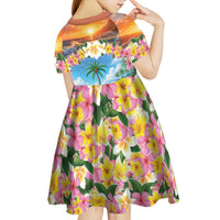 Guam Kid Short Sleeve Dress Eternal Summer Sunset Beach