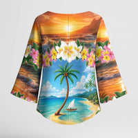 Guam Kimono Sleeve Blouse Eternal Summer Sunset Beach