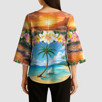 Guam Kimono Sleeve Blouse Eternal Summer Sunset Beach