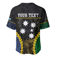 Personalised South Sea Islanders And Fiji Baseball Jersey Kanakas Fijian Tapa Pattern