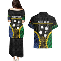 Personalised South Sea Islanders And Vanuatu Couples Matching Puletasi and Hawaiian Shirt Kanakas Sand Drawing Pattern LT05 - Polynesian Pride