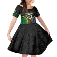 Personalised South Sea Islanders And Vanuatu Family Matching Tank Maxi Dress and Hawaiian Shirt Kanakas Sand Drawing Pattern