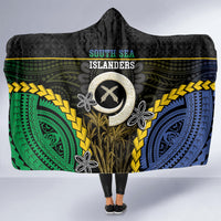 South Sea Islanders And Vanuatu Hooded Blanket Kanakas Sand Drawing Pattern