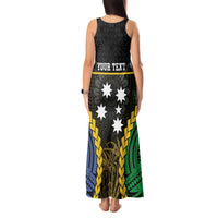 Personalised South Sea Islanders And Vanuatu Tank Maxi Dress Kanakas Sand Drawing Pattern LT05 - Polynesian Pride