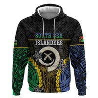 Personalised South Sea Islanders And Vanuatu Zip Hoodie Kanakas Sand Drawing Pattern
