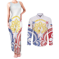 Philippines Couples Matching Tank Maxi Dress and Long Sleeve Button Shirt Katipunan Andres Bonifacio