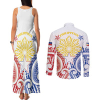 Philippines Couples Matching Tank Maxi Dress and Long Sleeve Button Shirt Katipunan Andres Bonifacio