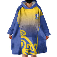 Custom James Cook High School Wearable Blanket Hoodie Maori Koru Pattern