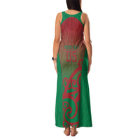 Custom Onehunga High School Family Matching Tank Maxi Dress and Hawaiian Shirt Maori Koru Pattern