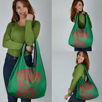 Custom Onehunga High School Grocery Bag Maori Koru Pattern