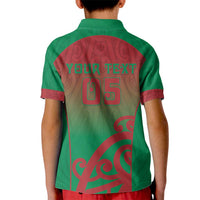 Custom Onehunga High School Kid Polo Shirt Maori Koru Pattern
