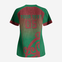 Custom Onehunga High School Scrub Top Maori Koru Pattern