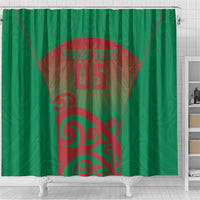 Custom Onehunga High School Shower Curtain Maori Koru Pattern