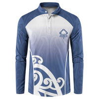 Custom New Zealand Aotea College Button Sweatshirt Maori Koru Pattern