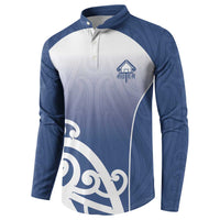 Custom New Zealand Aotea College Button Sweatshirt Maori Koru Pattern