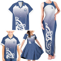 Custom New Zealand Aotea College Family Matching Tank Maxi Dress and Hawaiian Shirt Maori Koru Pattern