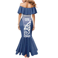 Custom New Zealand Aotea College Mermaid Dress Maori Koru Pattern