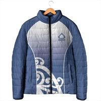 Custom New Zealand Aotea College Padded Jacket Maori Koru Pattern