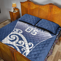 Custom New Zealand Aotea College Quilt Bed Set Maori Koru Pattern