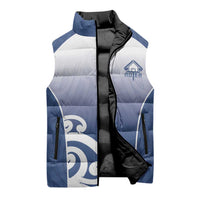Custom New Zealand Aotea College Sleeveless Puffer Jacket Maori Koru Pattern