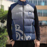 Custom New Zealand Aotea College Sleeveless Puffer Jacket Maori Koru Pattern