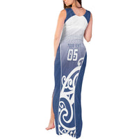 Custom New Zealand Aotea College Tank Maxi Dress Maori Koru Pattern LT05 - Polynesian Pride
