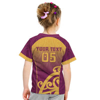Custom Waiuku College Kid T Shirt Maori Koru Pattern