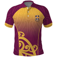 Custom Waiuku College Polo Shirt Maori Koru Pattern