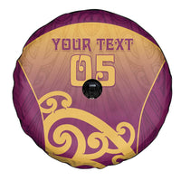 Custom Waiuku College Spare Tire Cover Maori Koru Pattern
