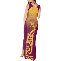 Custom Waiuku College Tank Maxi Dress Maori Koru Pattern