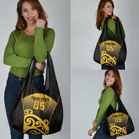 Custom Motueka High School Grocery Bag Maori Koru Pattern