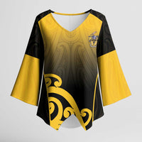 Custom Motueka High School Kimono Sleeve Blouse Maori Koru Pattern