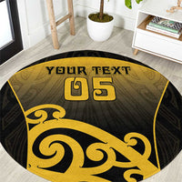 Custom Motueka High School Round Carpet Maori Koru Pattern