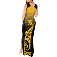 Custom Motueka High School Tank Maxi Dress Maori Koru Pattern
